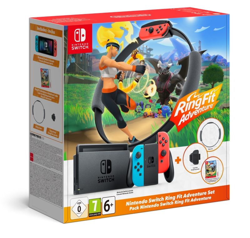 NINTENDO Nintendo Switch console blu/rosso + Ring Fit bundle